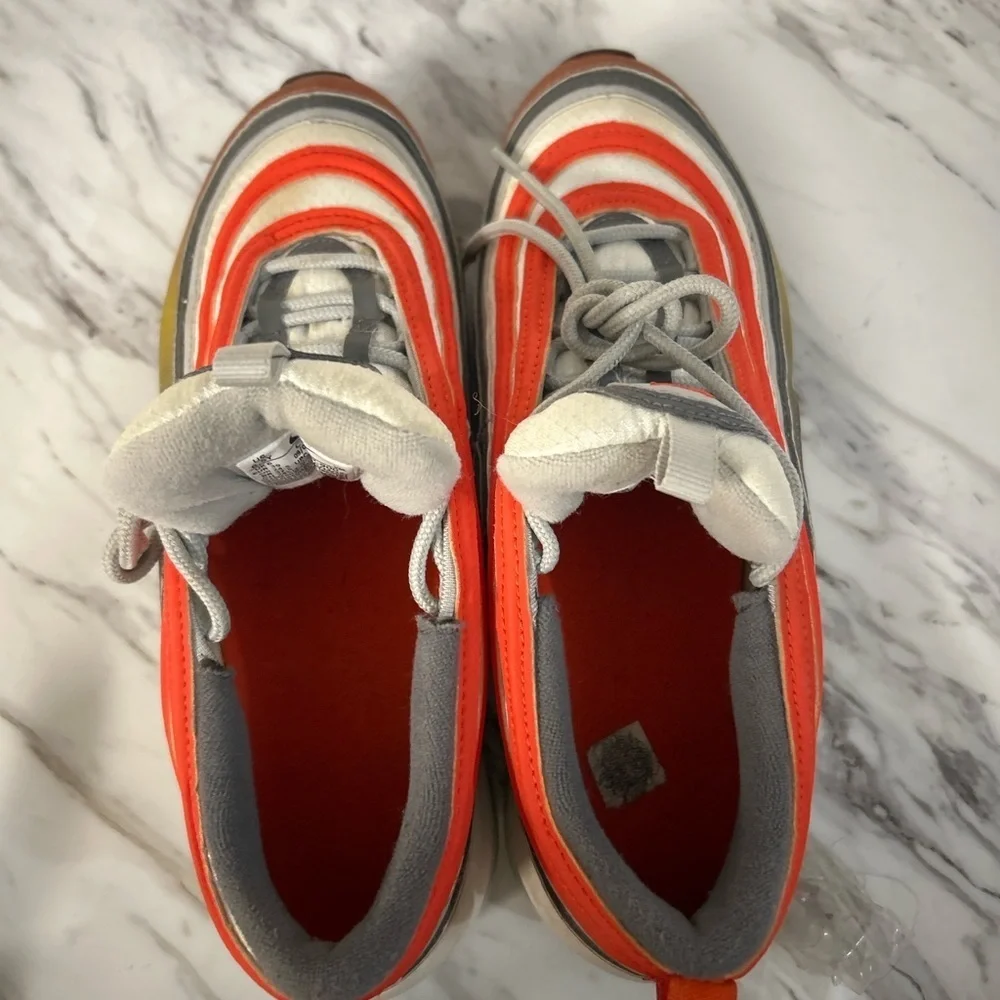 Nike Air Max 97 Orange and Silver Sneakers